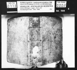 Gült- und Schatzungsbuch über Zweiflingen und Pfahlbach, renoviert durch Johann Philipp Heinrich Engel.