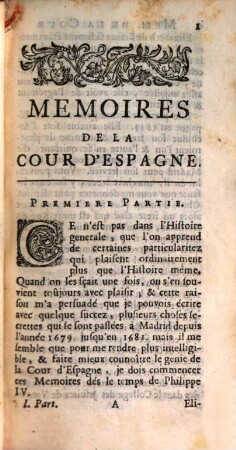Memoires De La Cour D'Espagne, 1