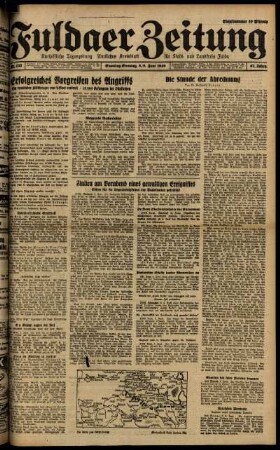 Ausgabe vom Sonntag, den 09. Juni 1940.