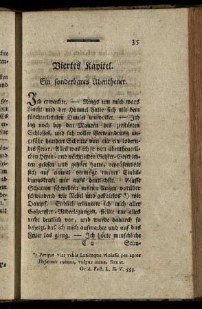 Viertes Kapitel. Ein sonderbares Abentheuer.