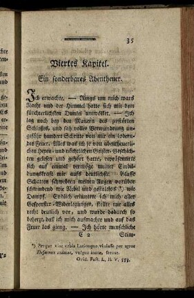 Viertes Kapitel. Ein sonderbares Abentheuer.