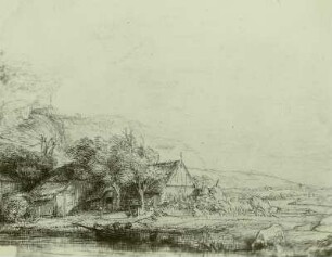 Die Landschaft mit der saufenden Kuh