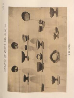 Contents of cairns and barrows. Bronzes