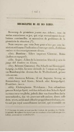 Bibliographie du jeu des échecs.