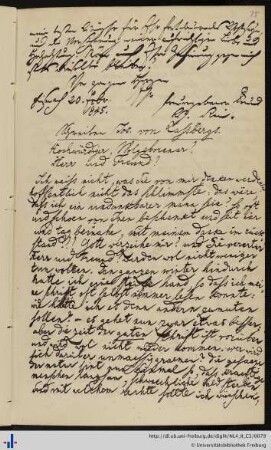 Zwei Briefe von Joseph von Laßberg an Franz Karl Grieshaber (o.D. und 28.05.1845)