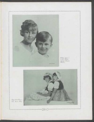 [Fotografías de] Helena Luisa y Carlos María Loizaga Berreta Mereno y Olga Ferber Risso y Elita Alvarez Risso