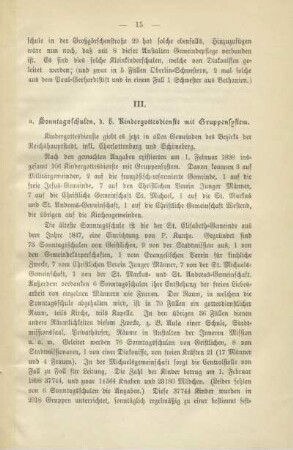 a. Sonntagsschulen, d.h. Kindergottesdienste mit Gruppensystem