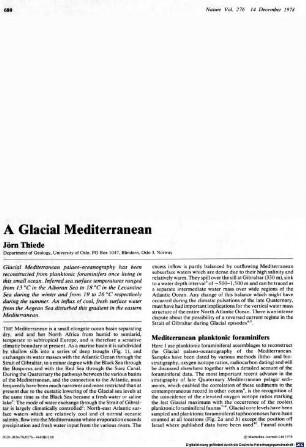 A glacial mediterranean