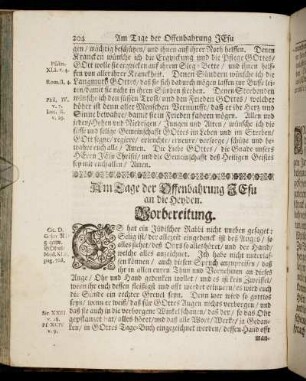 Am Tage der Offenbahrung Jesu an die Heyden.