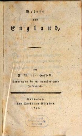 Briefe aus England