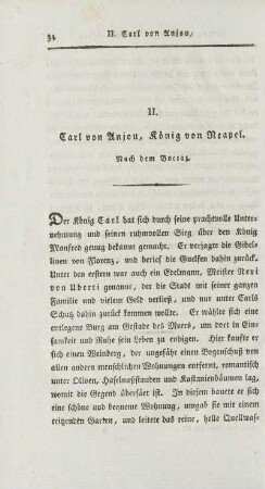 II. Carl von Anjou, König von Neapel. Nach dem Boccaz