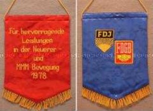 Wimpel des FDGB und der FDJ