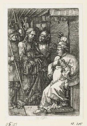 Christus vor Kaiphas, Blatt 4 der Folge "Passion Christi"