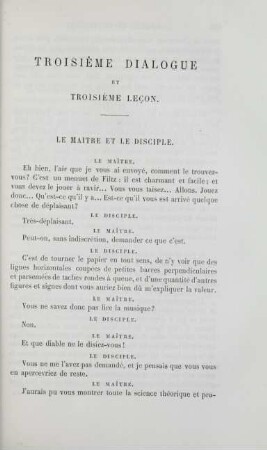 Troisième dialogue et troisième lecon