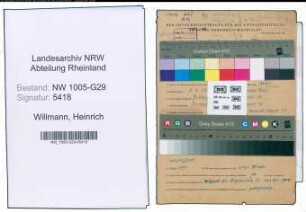 Entnazifizierung Heinrich Willmann , geb. 02.03.1897 (Bahnsekretaer)
