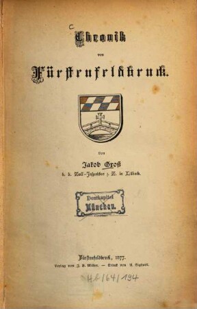 Chronik von Fürstenfeldbruck
