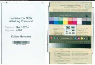 Entnazifizierung Hermann Kotten , geb. 14.06.1889 (Bandwirker)