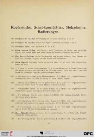 Kupferstiche, Schabkunstblätter, Holzschnitte, Radierungen (Nr. 282-299)