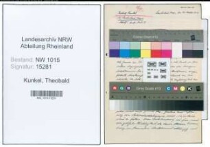 Entnazifizierung Theobald Kunkel , geb. (Stadt)