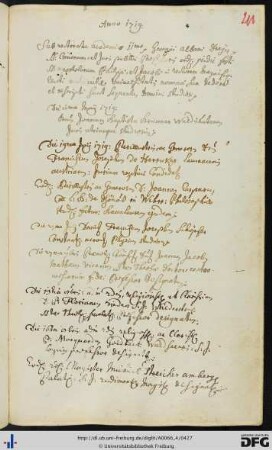 [fol. 213] Rektorat Georg Alban Dreyer 1719
