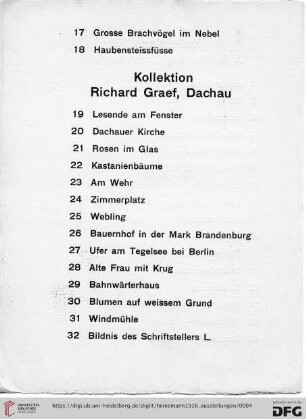 Kollektion Richard Graef, Dachau