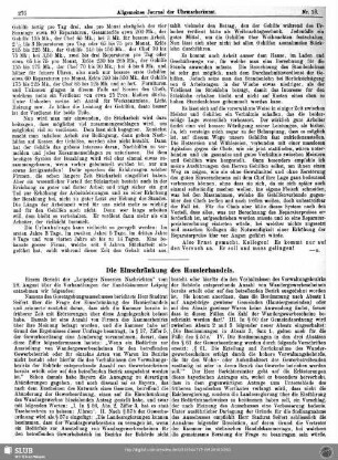Die Einschränkung des Hausierhandels