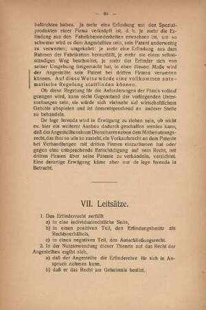 VII. Leitsätze