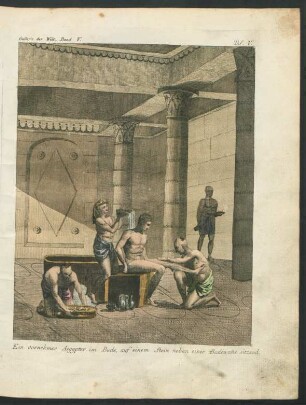 Tafel V. Ein vornehmer Aegypter im Bade [...]