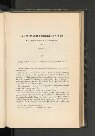 La penetration francaise en Afrique