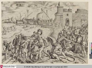 [Les Sarrasins dans le port d'Ostie; The Defeat of the Saracens at Ostia; Die Niederlage der Sarazenen bei Ostia]