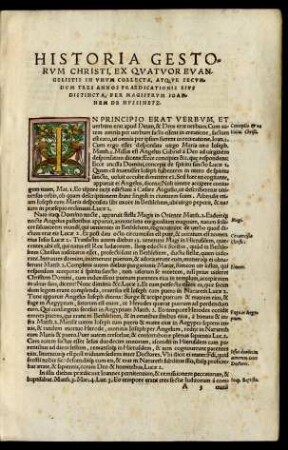 Historia Gestorum Christi, Ex Quatuor Evangelistis In Unum Collecta ...