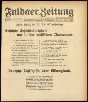 Ausgabe vom Freitag, den 25. Mai 1917.