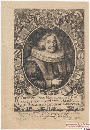 Christoph Jacob (I.) Muffel, Ratsherr; geb. 1602; gest. 1662