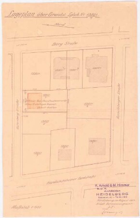 Wohnhaus Böhmer, Heidelberg: Lageplan 1:500