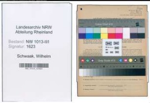 Entnazifizierung Wilhelm Schwaak , geb. 04.10.1900 (Kaufmaennischer Angestellter)