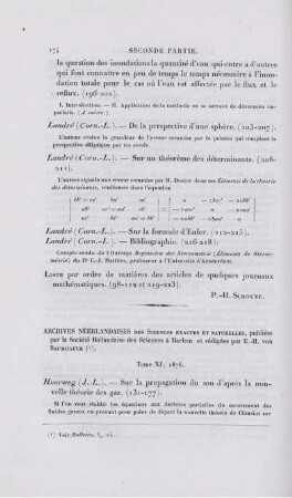 Archives Néerlandaises des sciences exactes et naturelles.