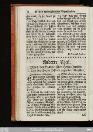 I. Von der Gnade Gottes gegen die Menschen.