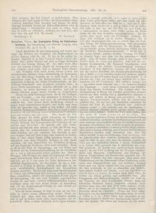 607-612 [Rezension] Schultze, Victor, Der theologische Ertrag der Katakombenforschung. Zur Orientierung und Abwehr