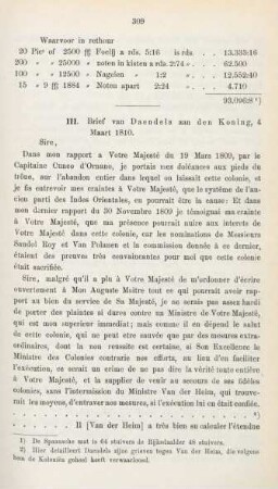 111. Brief van Daendels aan den Koning, 4 Maart 1810