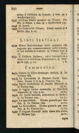 642-644, Libri Italiani
