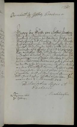 Beförderung des außerordentlichen Professors Wrisberg zum ordentlichen Professor der Medizin.