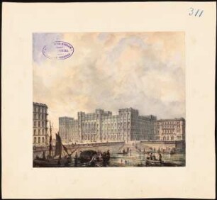 Rathaus, Hamburg: Perspektivische Ansicht