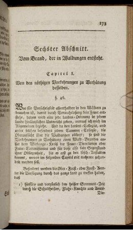 Capitel I. Von den nöthigen Vorkehrungen zu Verhütung desselben.