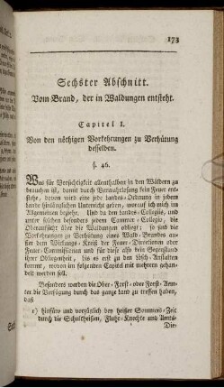 Capitel I. Von den nöthigen Vorkehrungen zu Verhütung desselben.