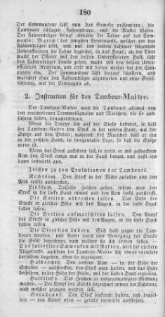 2. Instruction für den Tambour-Maître.