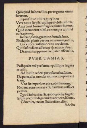 Ciiir-Cviiv, Puer Tamias. - Benedictio Mense Philippus Melanchthon.