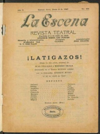 ¡Latigazos! : pieza en dos actos