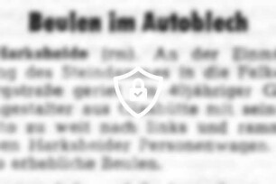Beulen im Autoblech