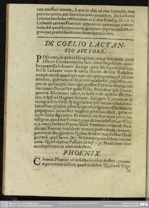 De Coelio Lactantio Auctore