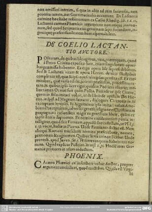 De Coelio Lactantio Auctore